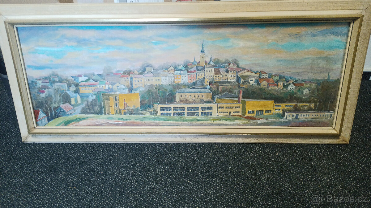 Prodám obraz Brušperk - Josef Václav Luňáček - 2