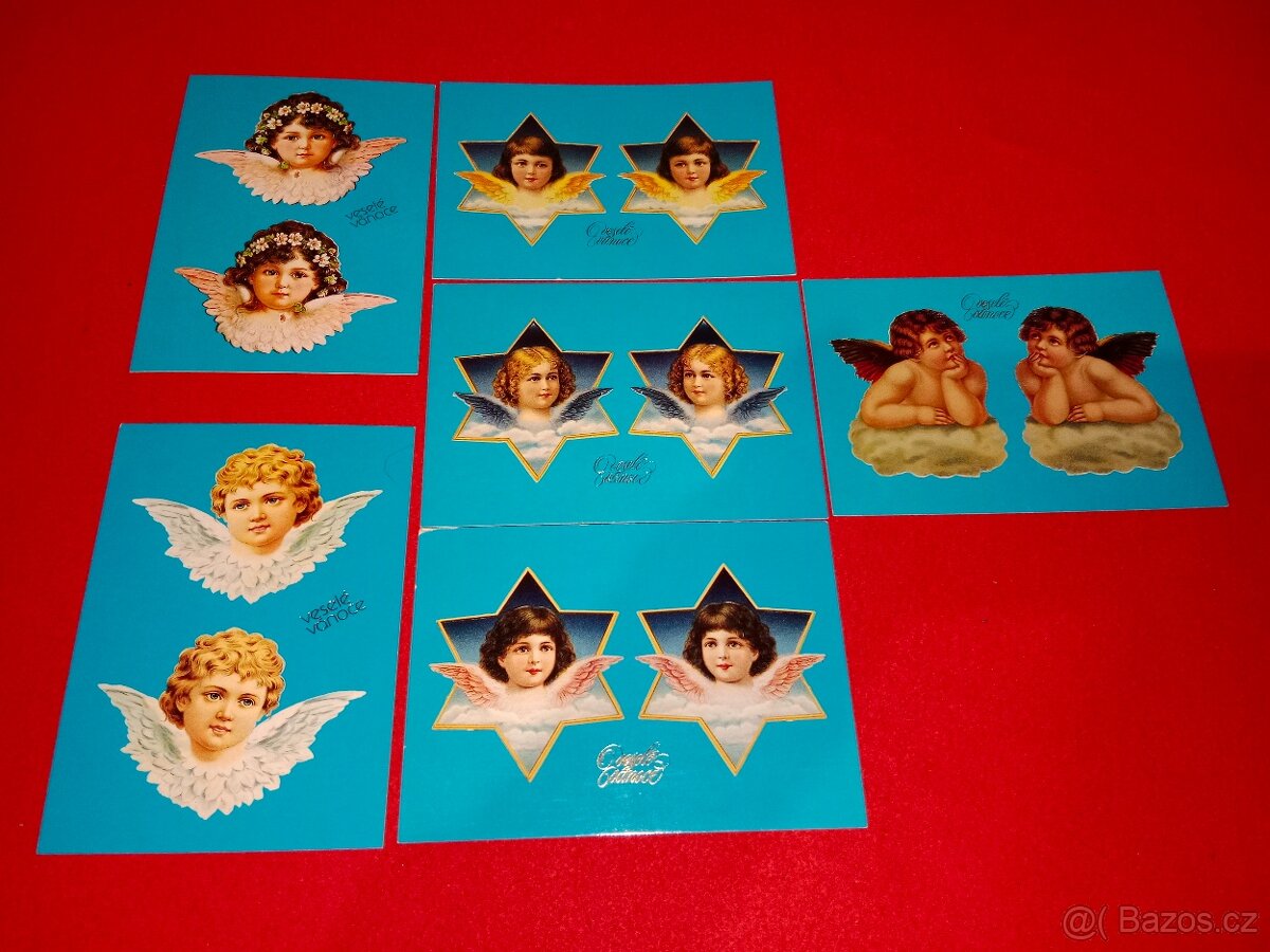 Pohledy 24 ks Andělé, děti atd. čisté - 2