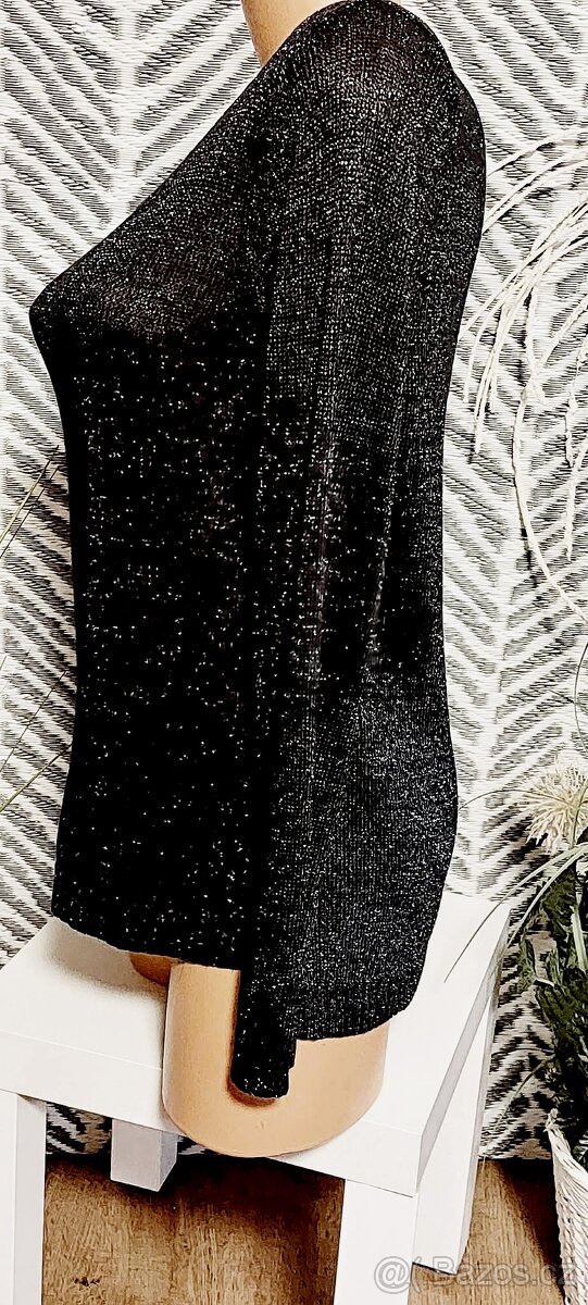 ČERNÝ LUREXOVÝ SVETŘÍK - M&CO - vel.L - 2
