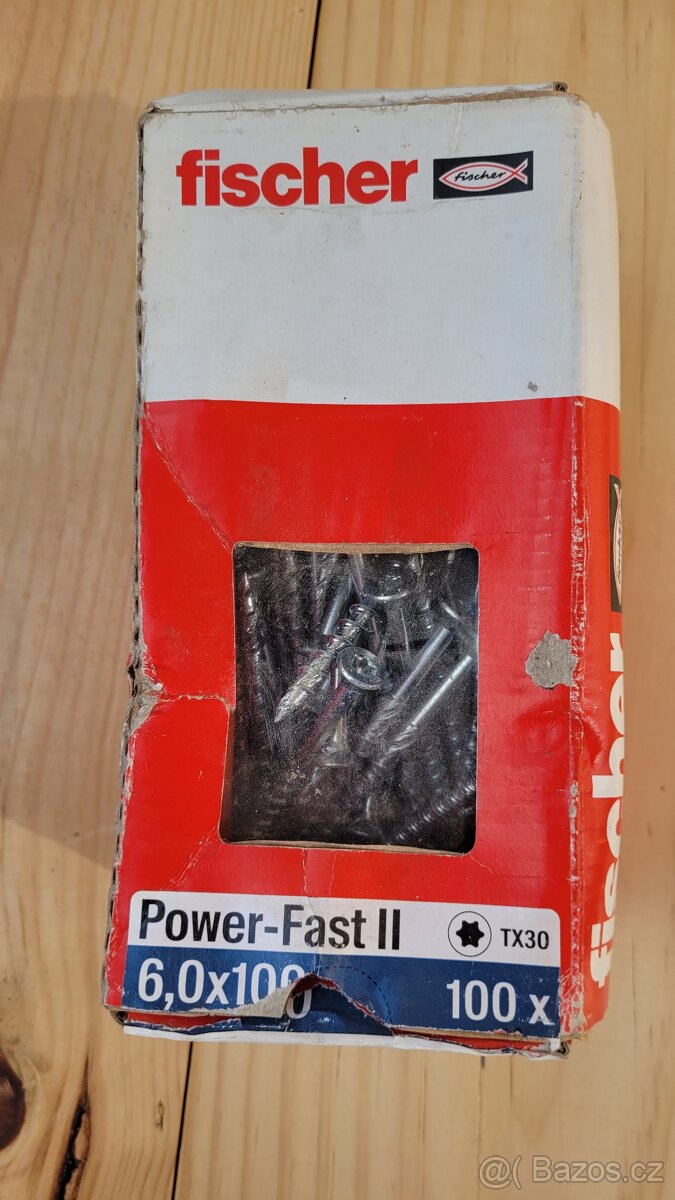 Fischer - Stavební vrut do dřeva 6x100mm TX30 - 2