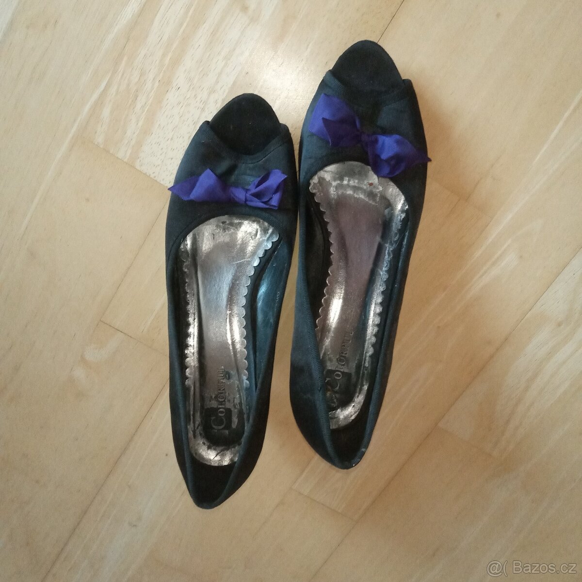 Černé lodičky s otevřenou špičkou, vel. 41 - 2