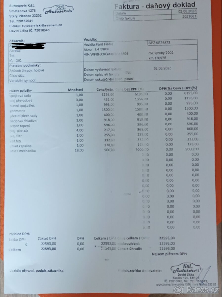 Ford fiesta 2002 1.4 16v - 2
