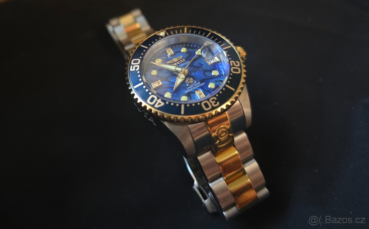 Invicta Pro Diver Automatic – modrý perleťový ciferník - 2