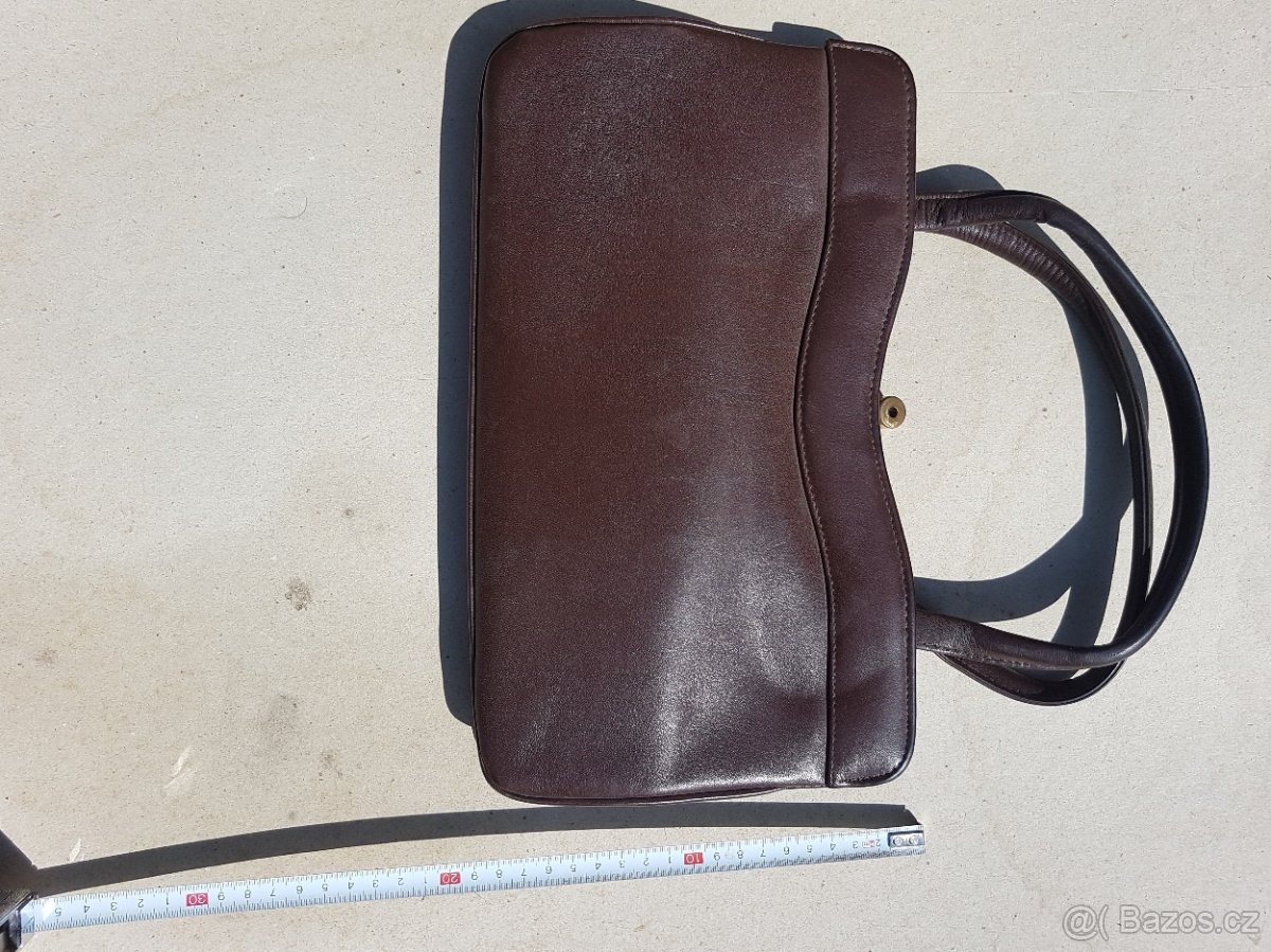 Světle hnědá kožená kabelka - 2