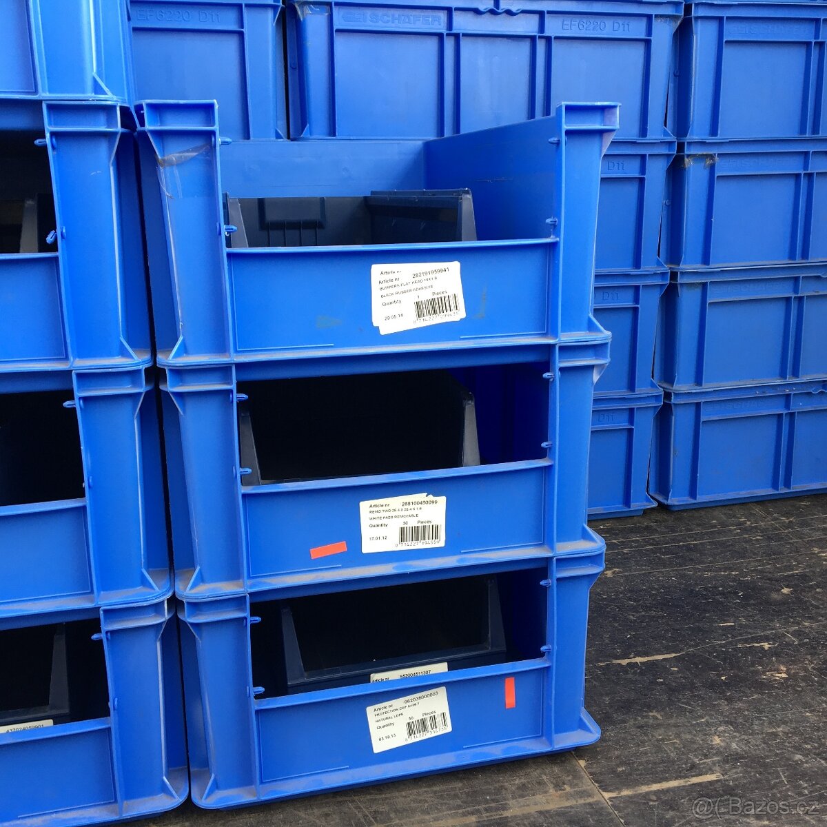 40cm x 60cm Velke Stohovacie plastove bedne do dielne skladu - 2