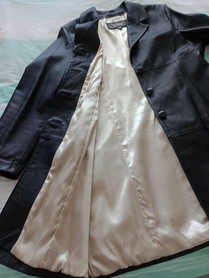 Černý kožený kabát Wilson Leathers dovoz USA - 2