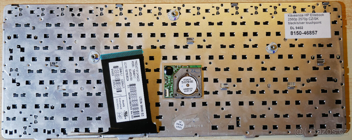 Klávesnice HP Elitebook 2560p 2570p CZ/SK, touchpoint - nová - 2