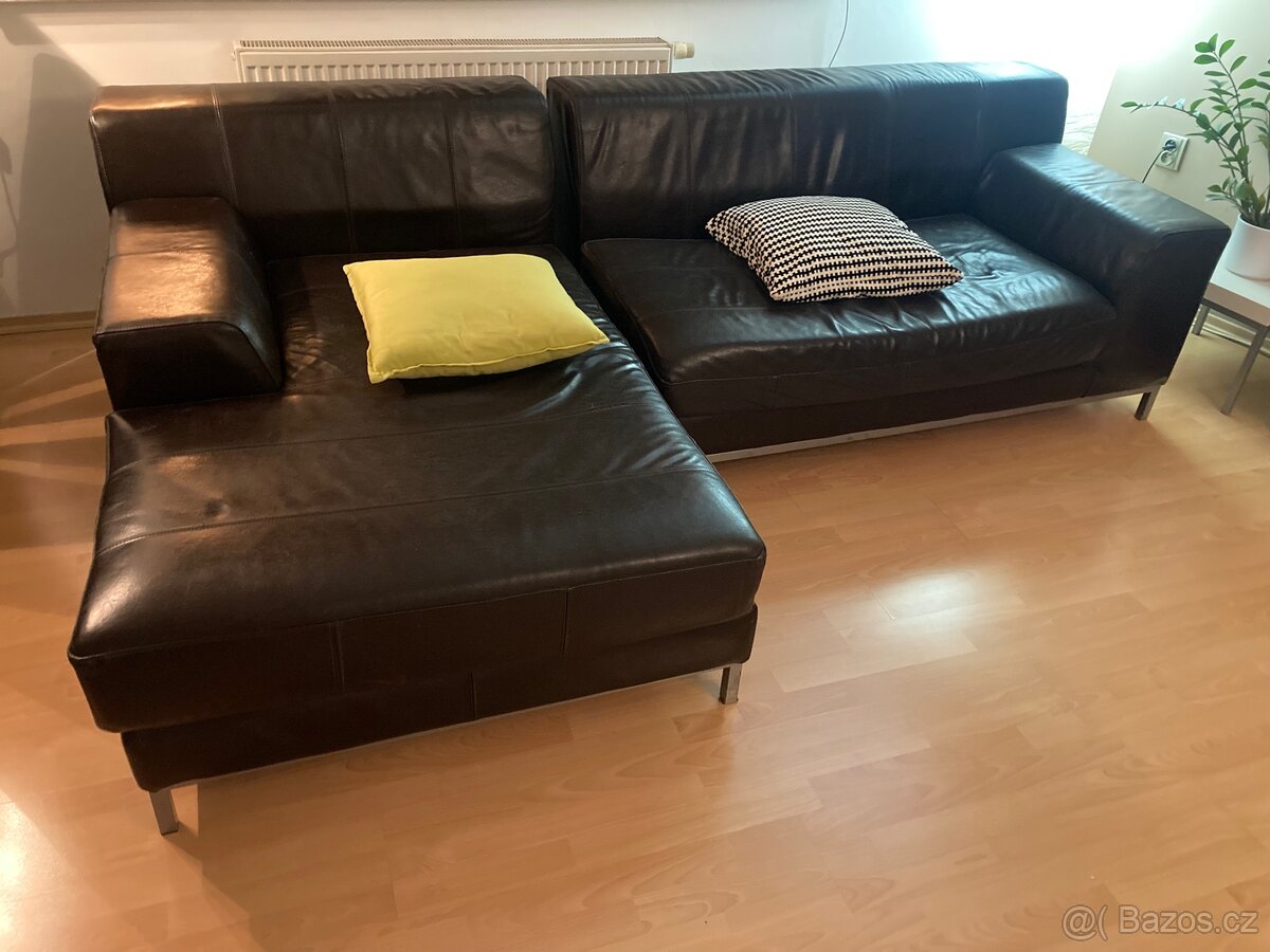 Kožená sedací souprava rohová 3 místná - 2