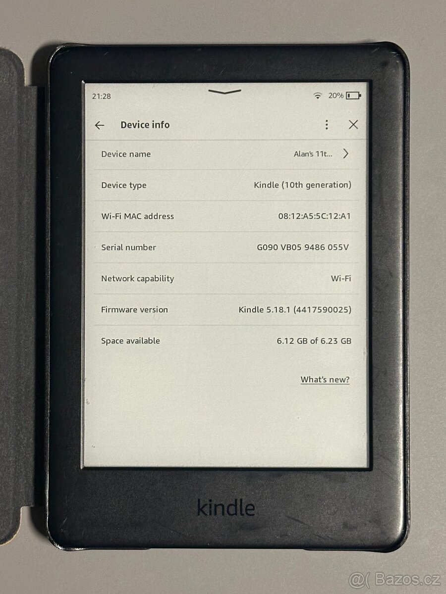 Čtečka knih Amazon Kindle 10. gen 8GB černá + obal - 2