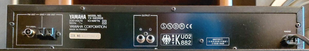 Tuner Yamaha TX-580 RDS - 2