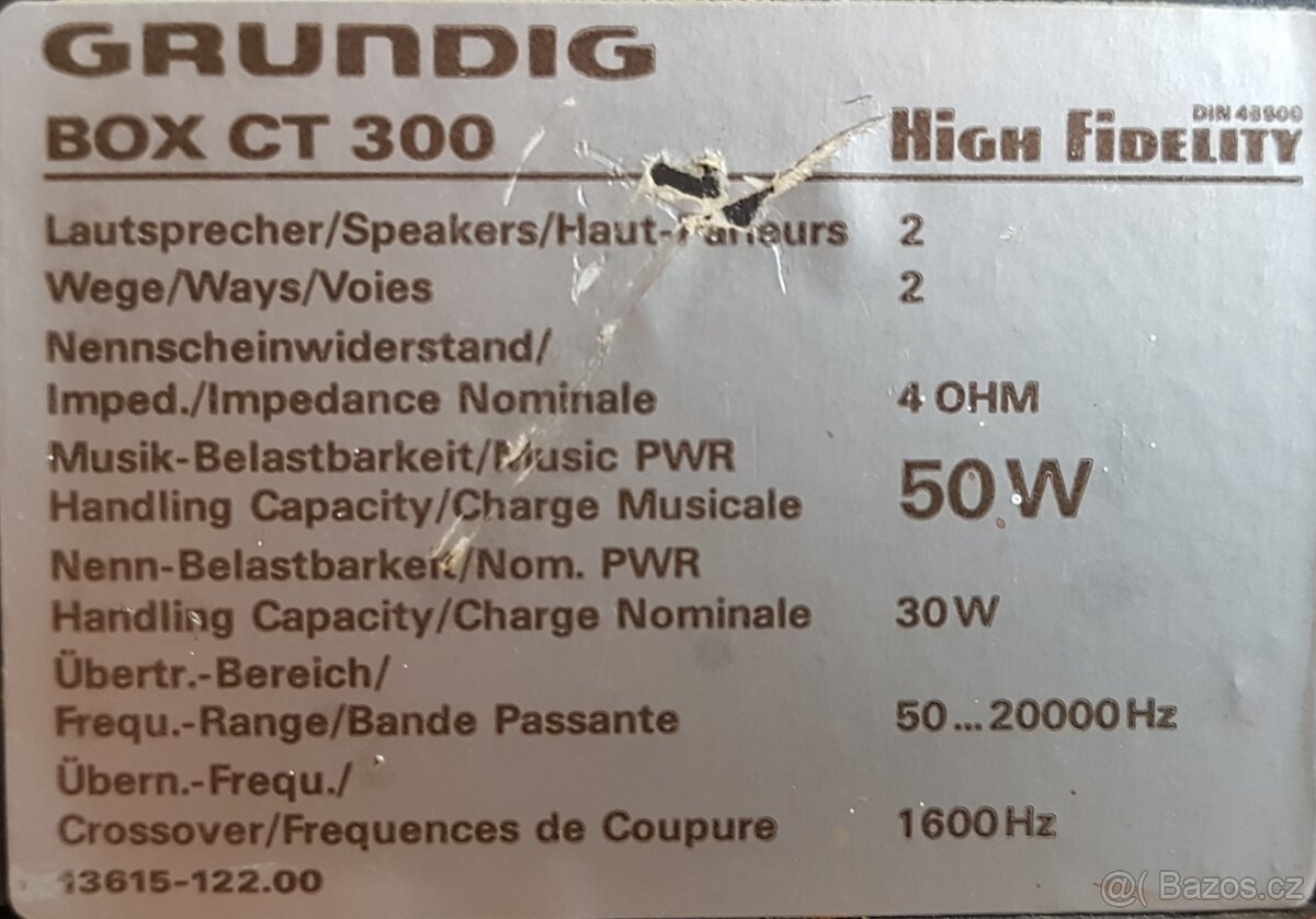 Prodám reprobedny Grundig - 2