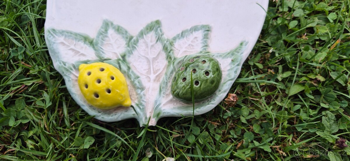 Keramický talíř s citrony,asi italská keramika - 2