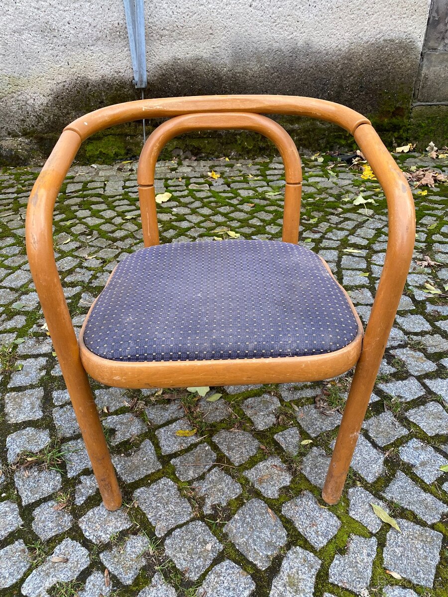 Židle TON – design Antonín Šuman, českosl. výroba, 3 ks - 2