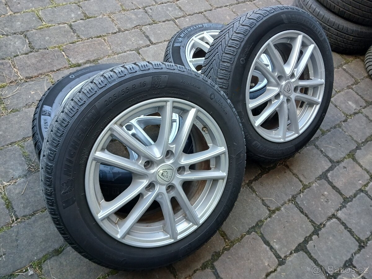 ALU kola,sada,originál ALUETT,ET48,205/55 R16,5x112,MICHELIN - 2