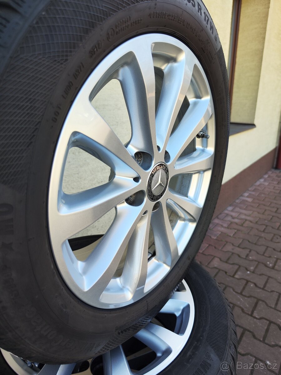 ORIGINÁL ALU kola MERCEDES s PNEU CONTINENTAL 6mm 17" - 2