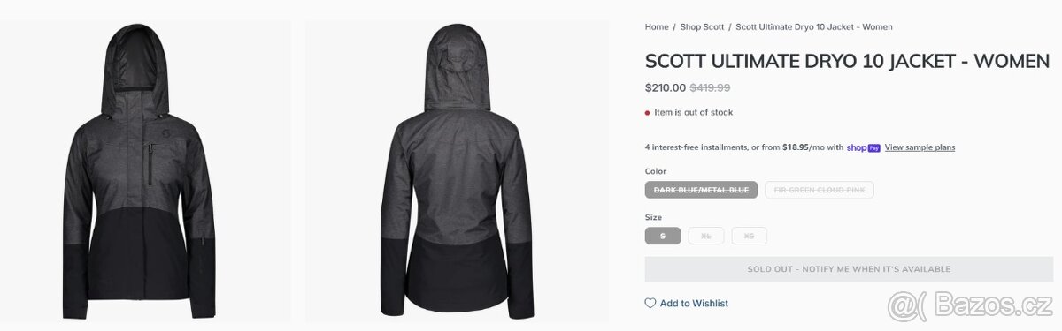 SCOTT ULTIMATE DRYO 10 kvalitní lyžařská bunda, nová - 2