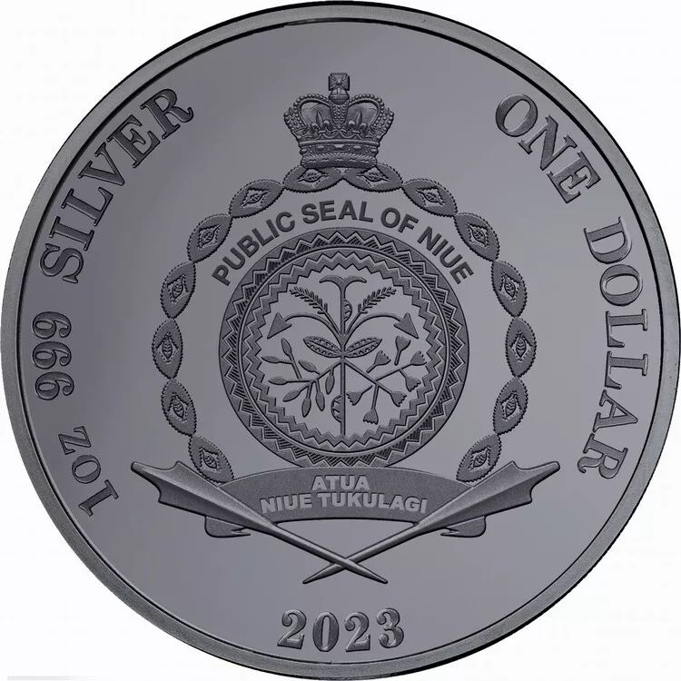 Stříbrná mince 1 Oz The King of Chess, 2023 Black PROOF - 2