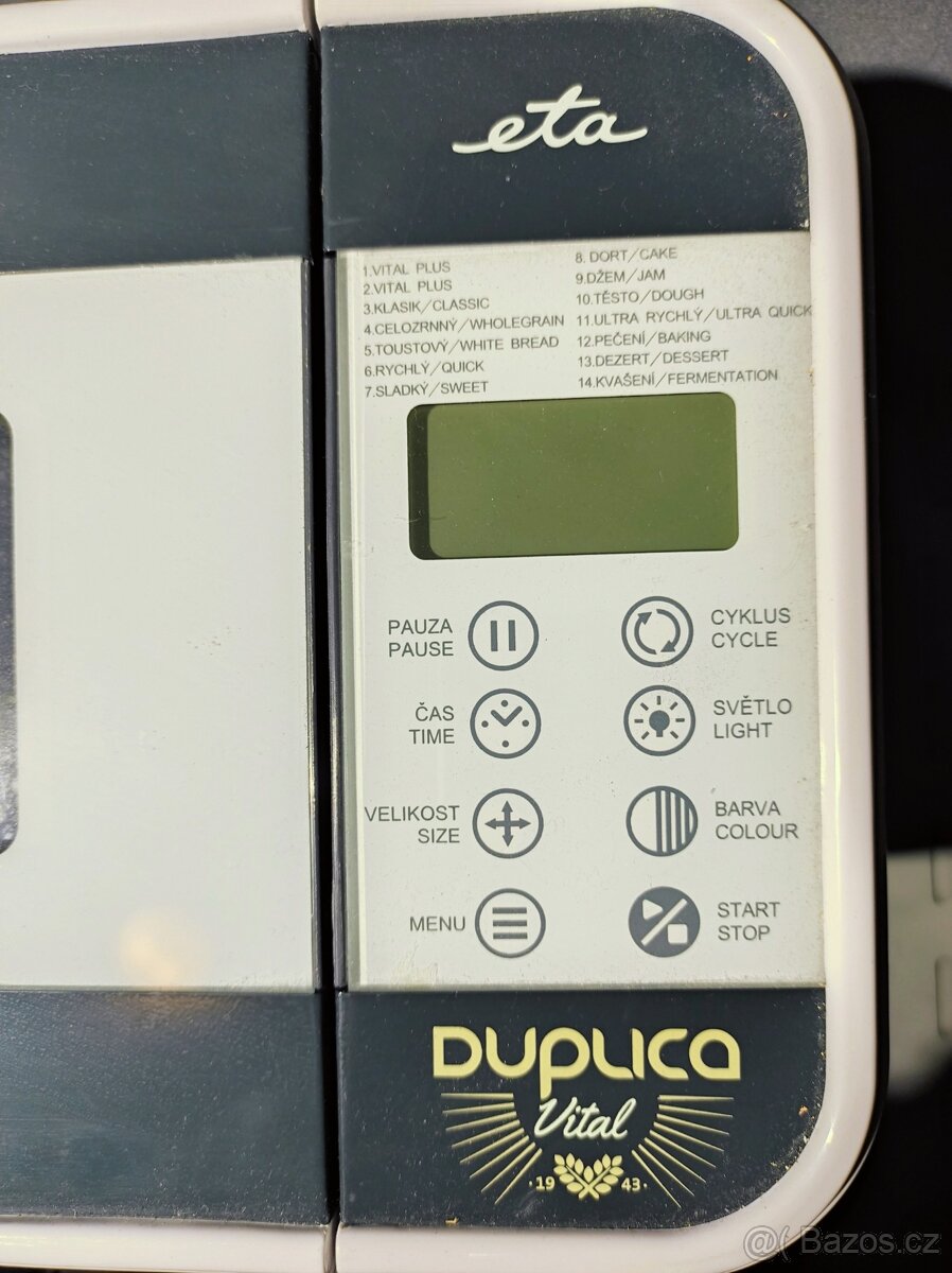 Eta duplica Vital se vším příslušenstvím. - 2