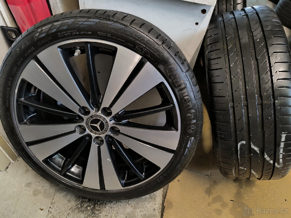 ALU kola Mercedes B 5x112 r18 Originál, pneu 5mm+TPMS - 2