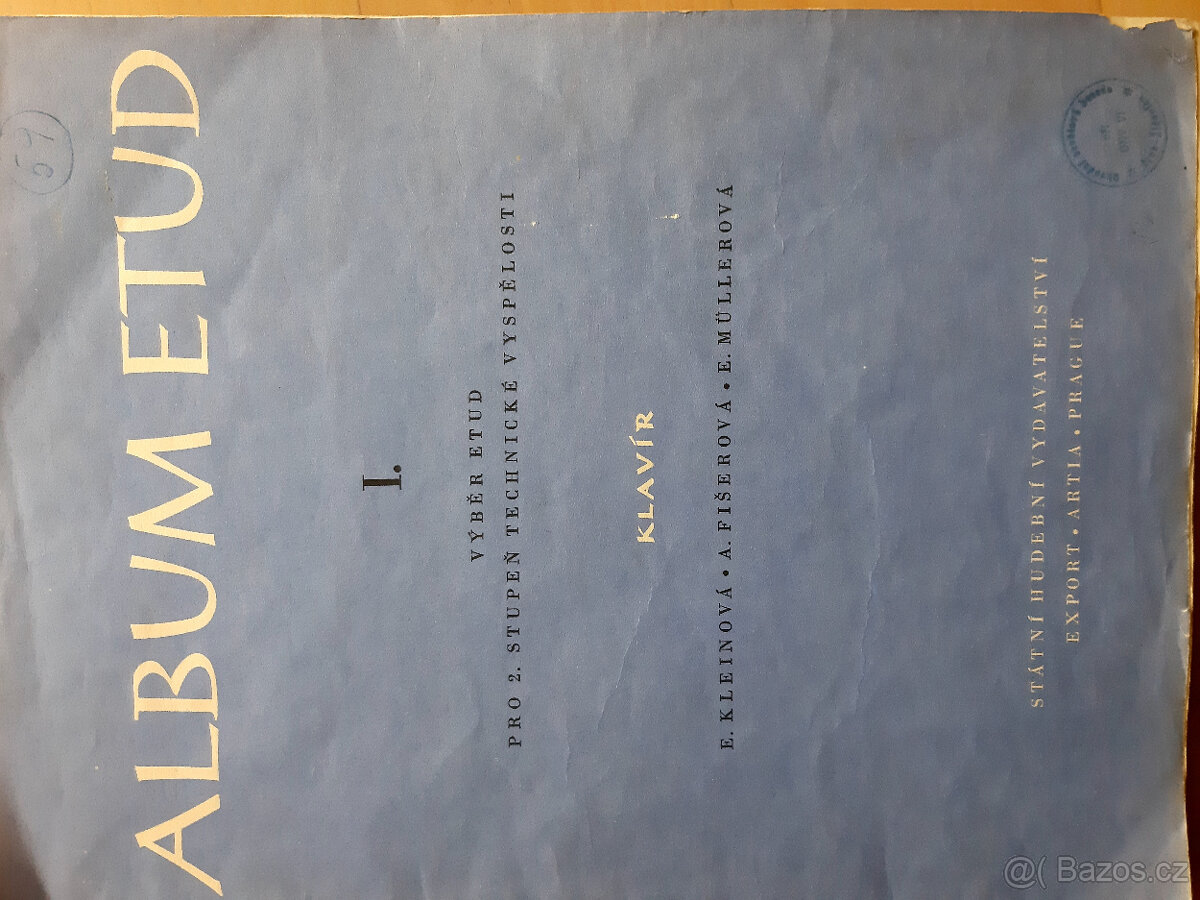 Noty pro klavír - různé, starší vydání - 2