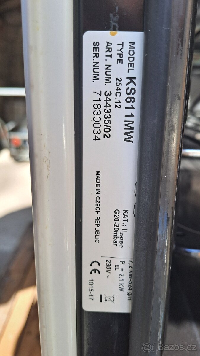 Sporák plyn/el. trouba - 2