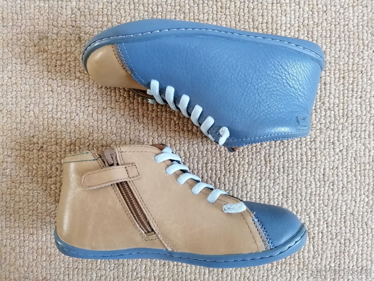 Dvoubarevné kotníkové kožené celoroční boty Camper, v. 30 - 2