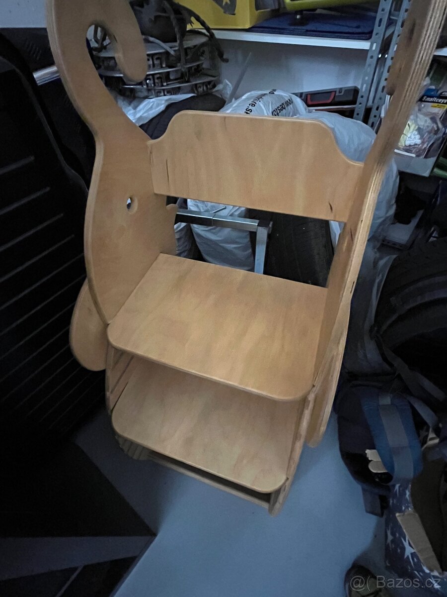 Prodej dřevěné dětské jídelní rostoucí židle - 2