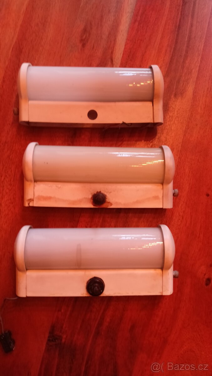 Nástěnná lampička předválečná 3 ks. - 2