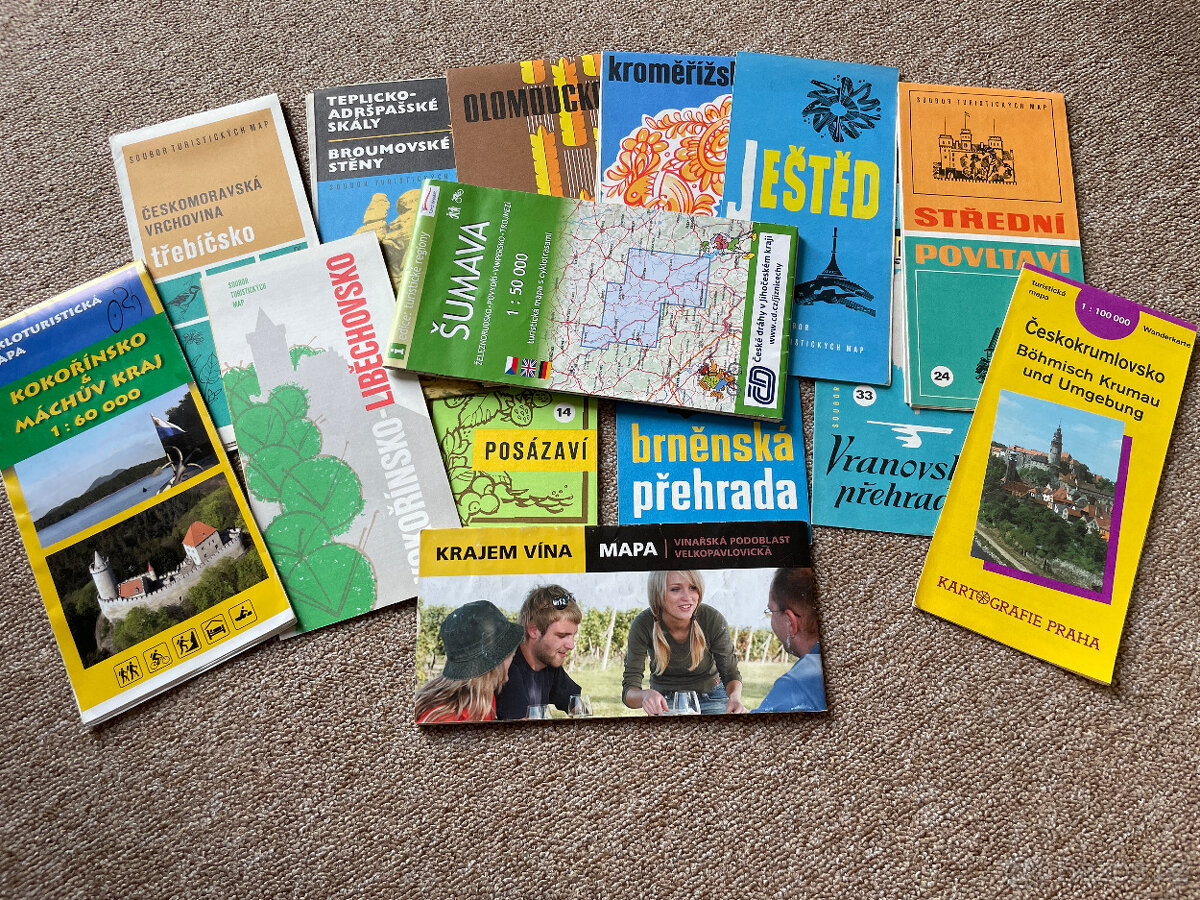 Starší turistické mapy ČR i Evropy - 2