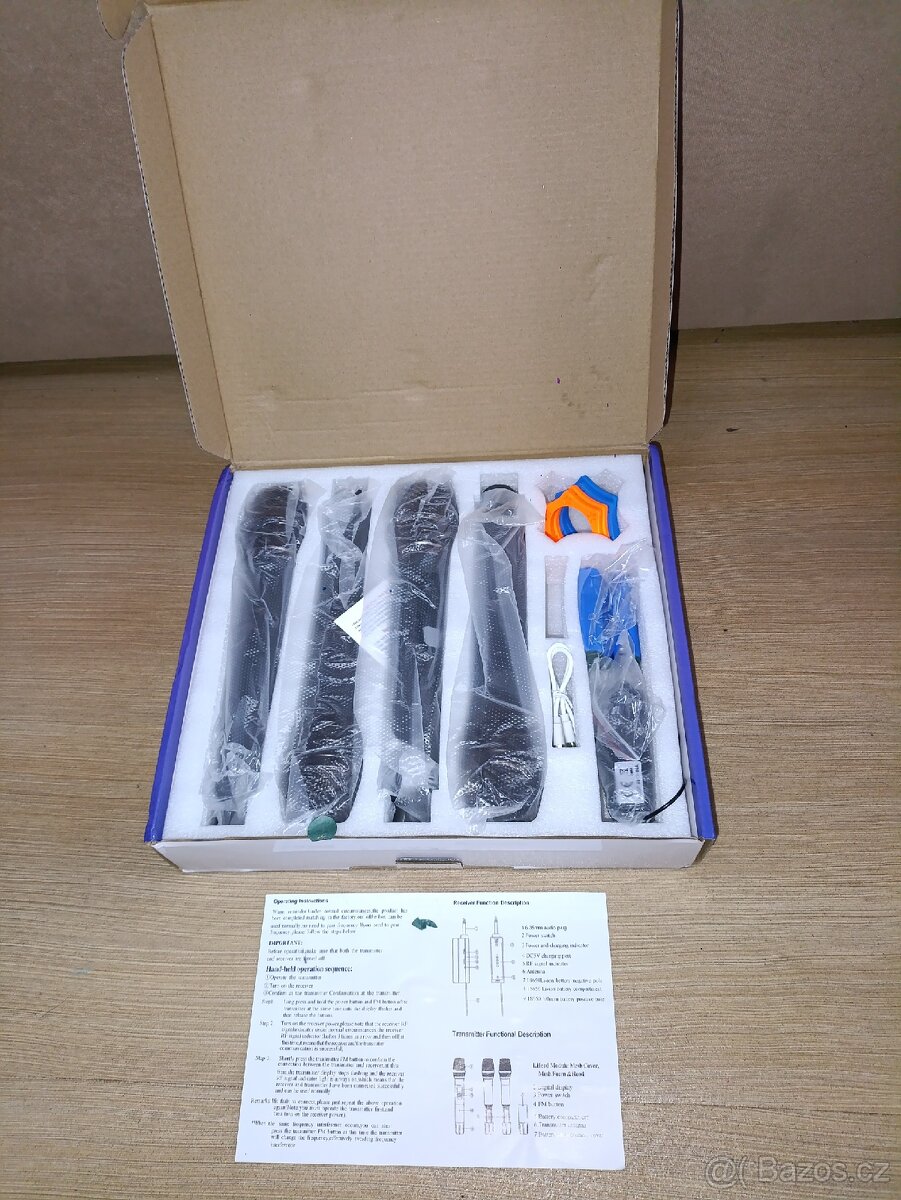 4x bezdrát dobijecí mikrofony + přijimač - 2