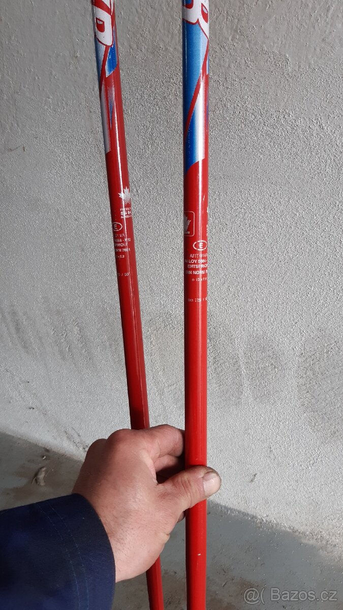 Sjezdové hole 125 cm, hliníkové - 2