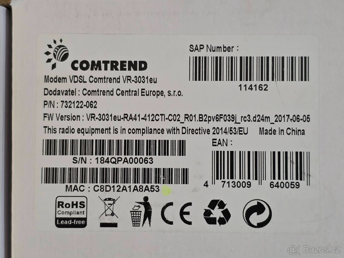 VDSL modem/router Comtrend VR-3031eu - 2