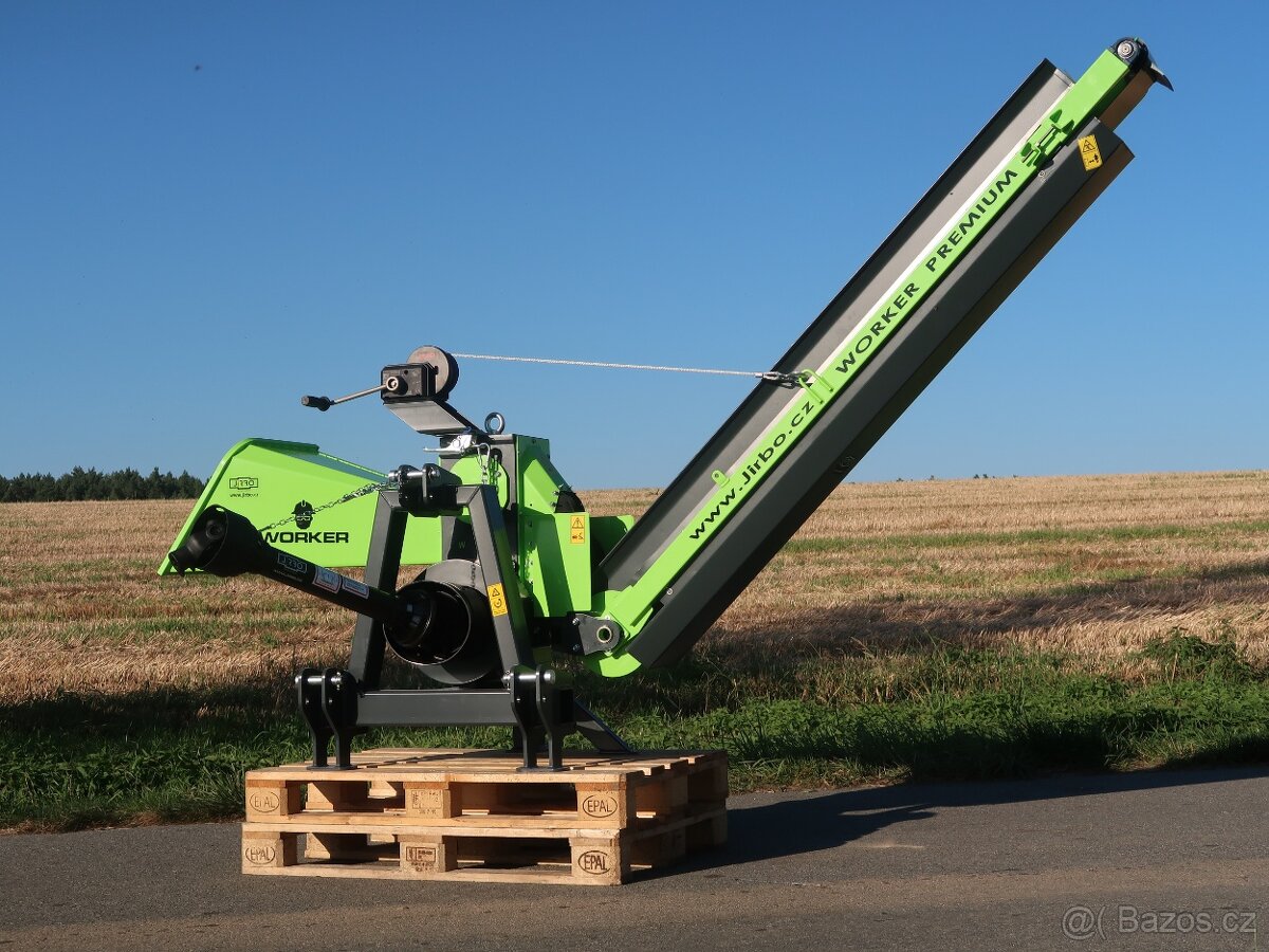 Štěpkovač špalíkovač za traktor do120mm s dopravníkem - 2