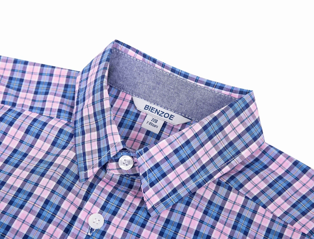 Chlapecké bavlněné kostkované košile Bienzoe.Vel.110/5kusů/ - 2