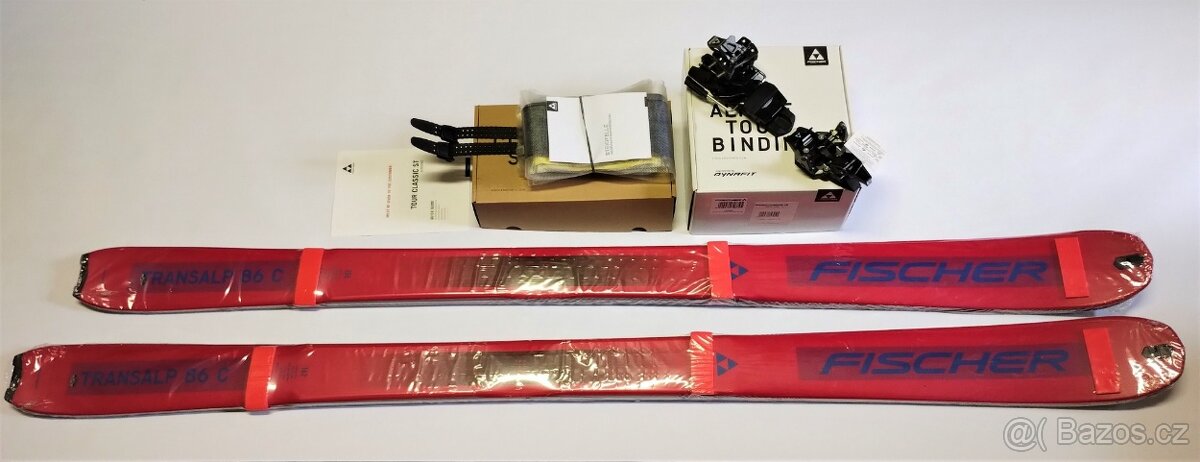 Skialpy Fischer Transalp 86 C + vázání + pásy 162,169cm - 2