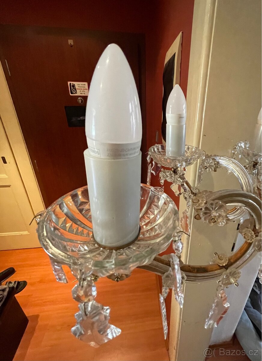 Starožitný křišťálový lustr - Kamenický Šenov - 2