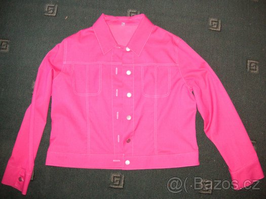 Krásná růžová bundička bunda dámská velikost 42 - 2
