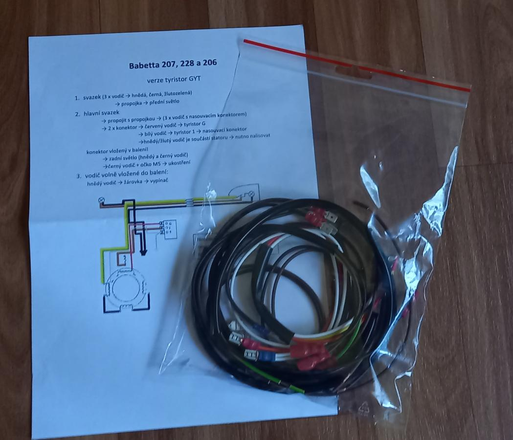 kabeláž BABETTA - více verzí - 2