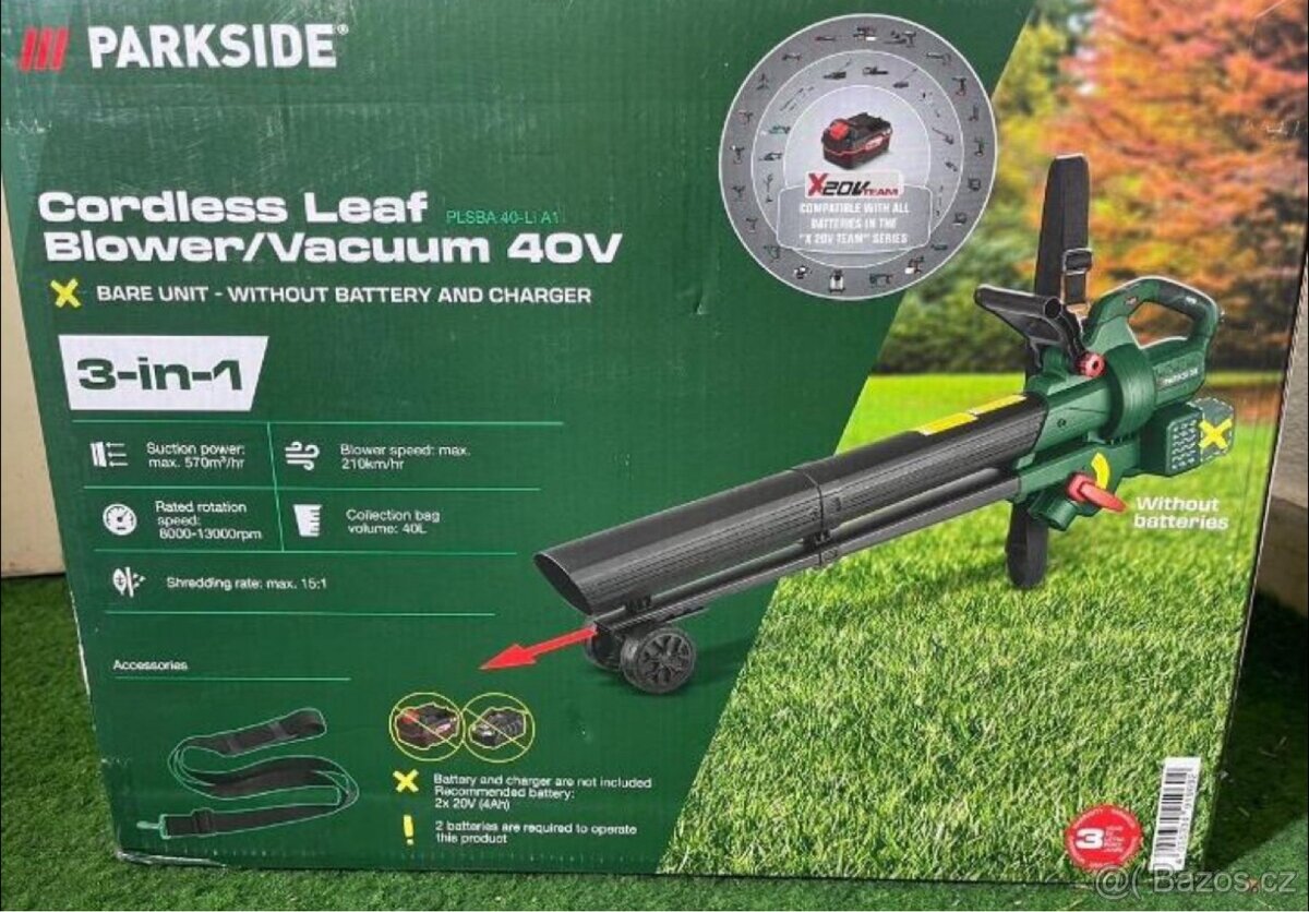Aku vysavač / foukač listí Parkside - 2