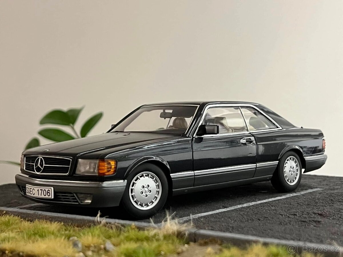 1:18 Mercedes-Benz 500SEC (C126) - ČIERNA - AUTOart - 2