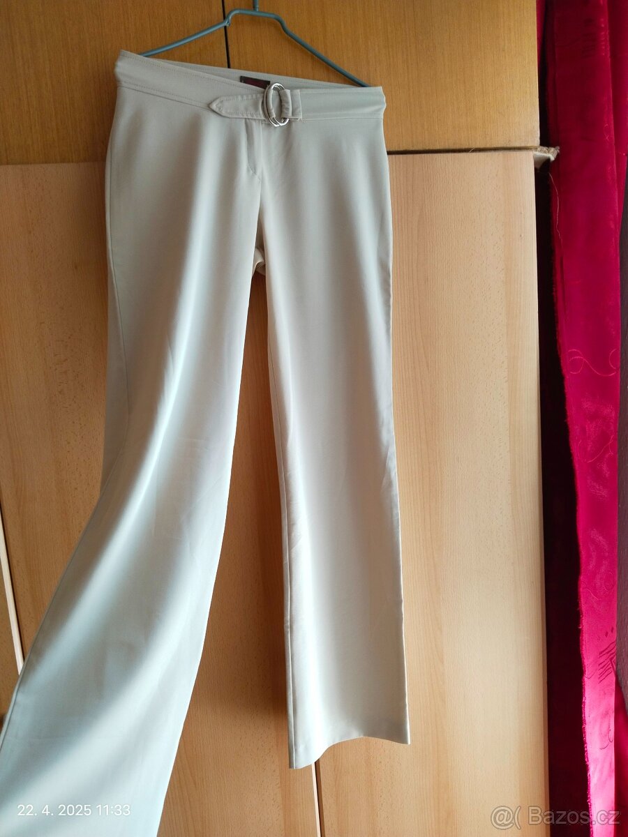 Béžové kalhoty Opera Roma 38 - 2