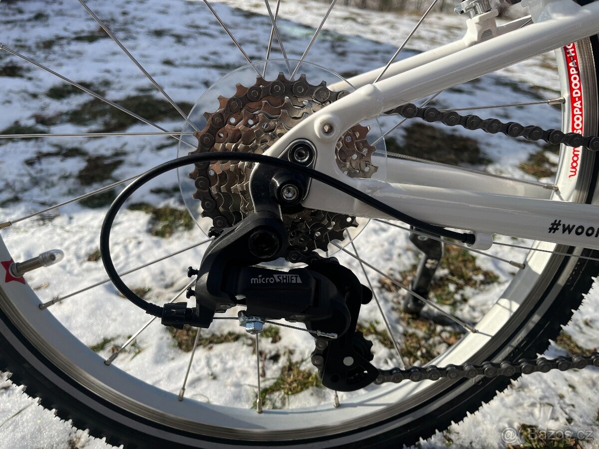 Dětské kolo Woom 4, 20" (fialové) včetně stojánku - 2