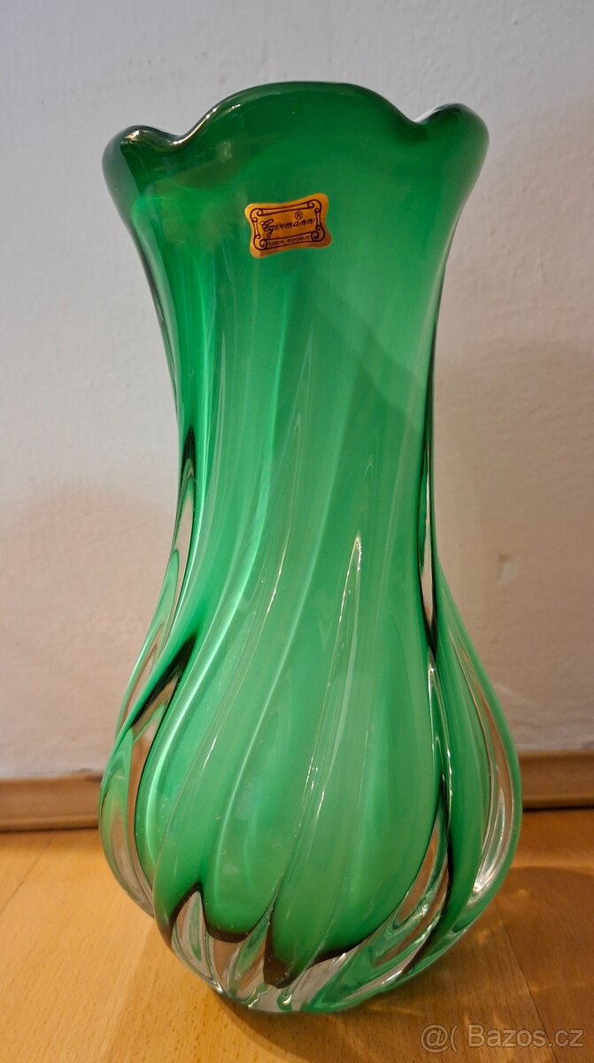 Skleněná opalova váza - 2