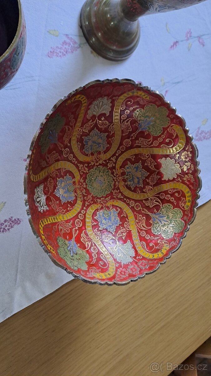 Mosaz orientální váza misky - 2