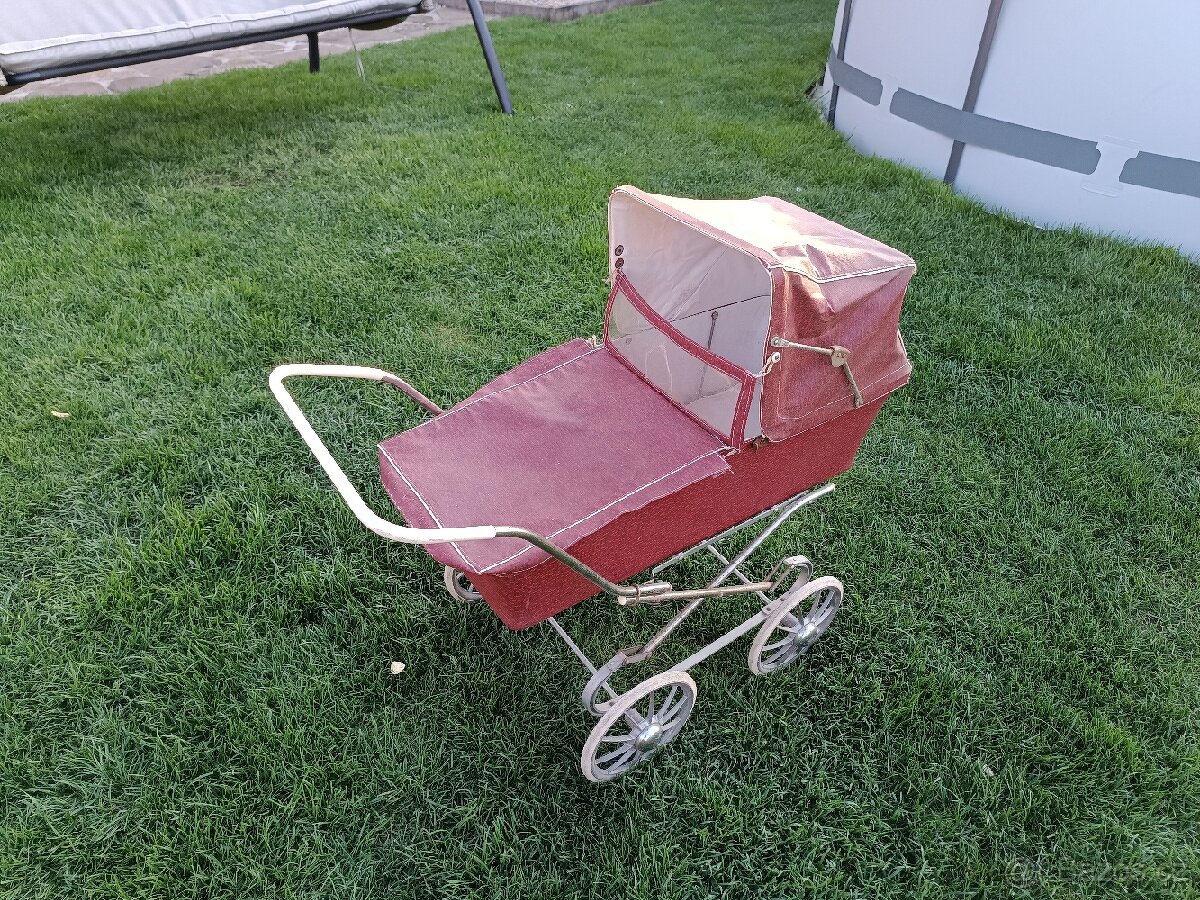 Retro dětský kočárek pro panenky - 2