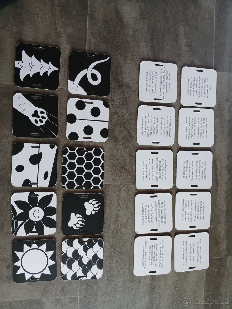 Černo-bílé kontastní kartičky - 2