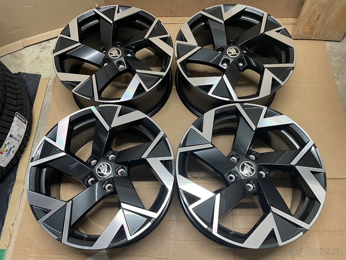 ŠKODA SUPERB 4 NOVÉ ALU TRISULI BLACK 8x18 ET44 - 2