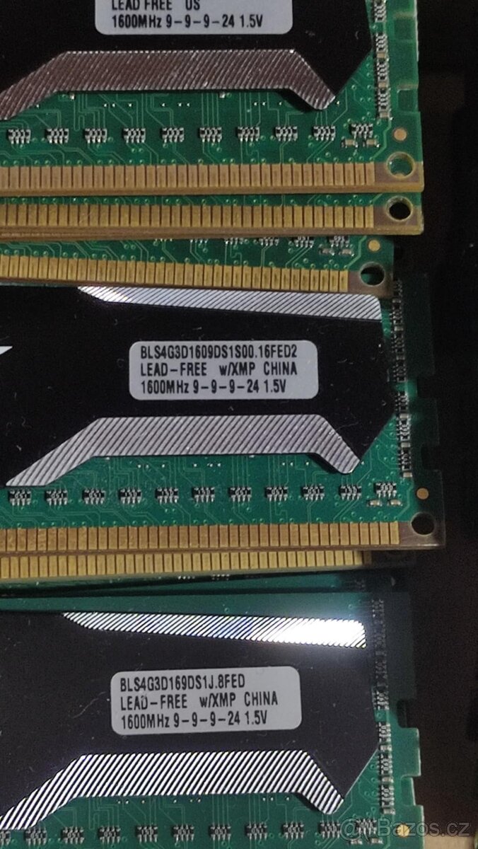 Ram 4GB 8GB 16GB DDR3 1600 CL9 více ks - 2