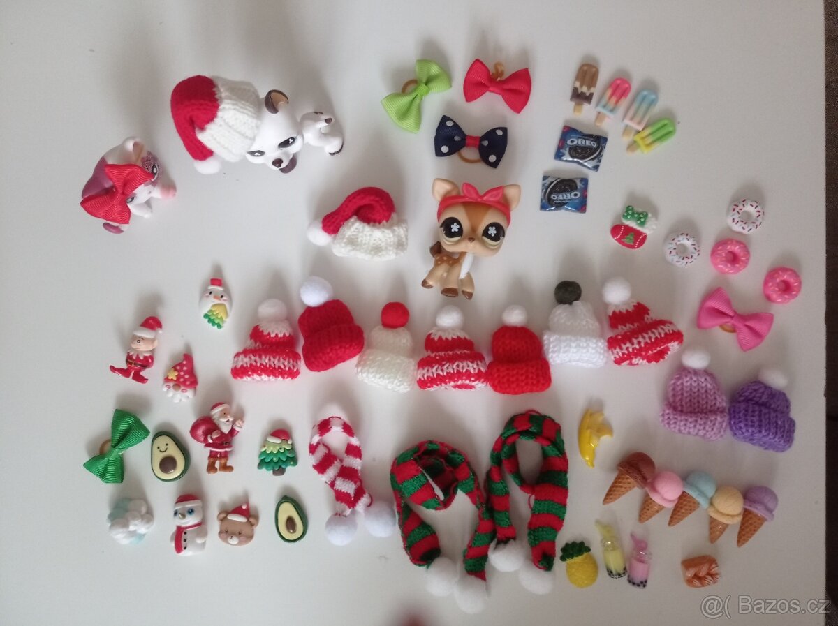 Doplňky vánoční pro littlest petshop a jiné Barbie a pod. - 2