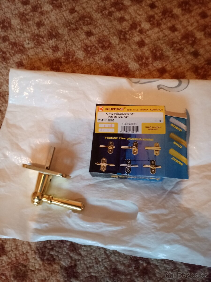 Okenní kování mosazné KOMAS - 2